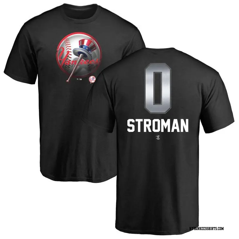 Men's New York Yankees ＃0 Marcus Stroman Black Midnight Mascot T-Shirt