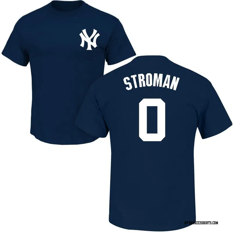 Men's New York Yankees ＃0 Marcus Stroman Navy Roster Name & Number T-Shirt