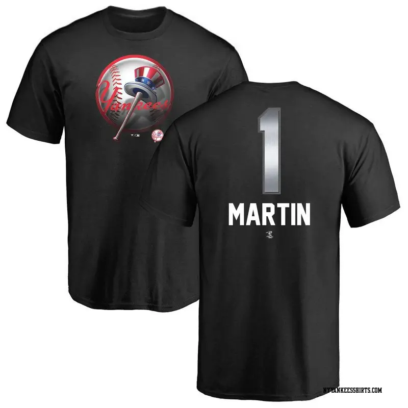 Men's New York Yankees ＃1 Billy Martin Black Branded Midnight Mascot T-Shirt