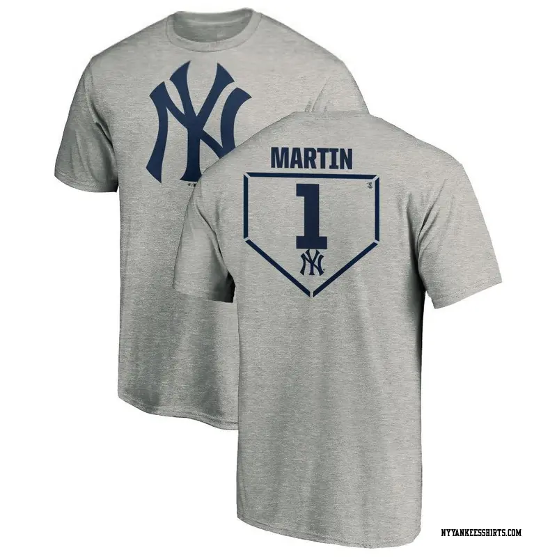 Men's New York Yankees ＃1 Billy Martin Gray Branded RBI T-Shirt Heathered