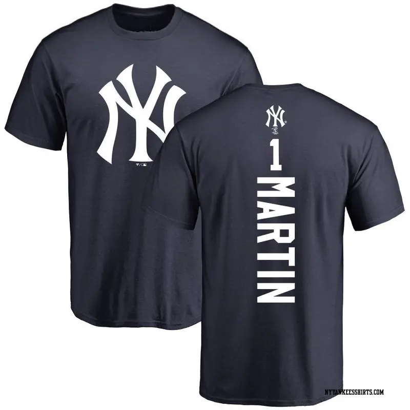 Men's New York Yankees ＃1 Billy Martin Navy Backer T-Shirt