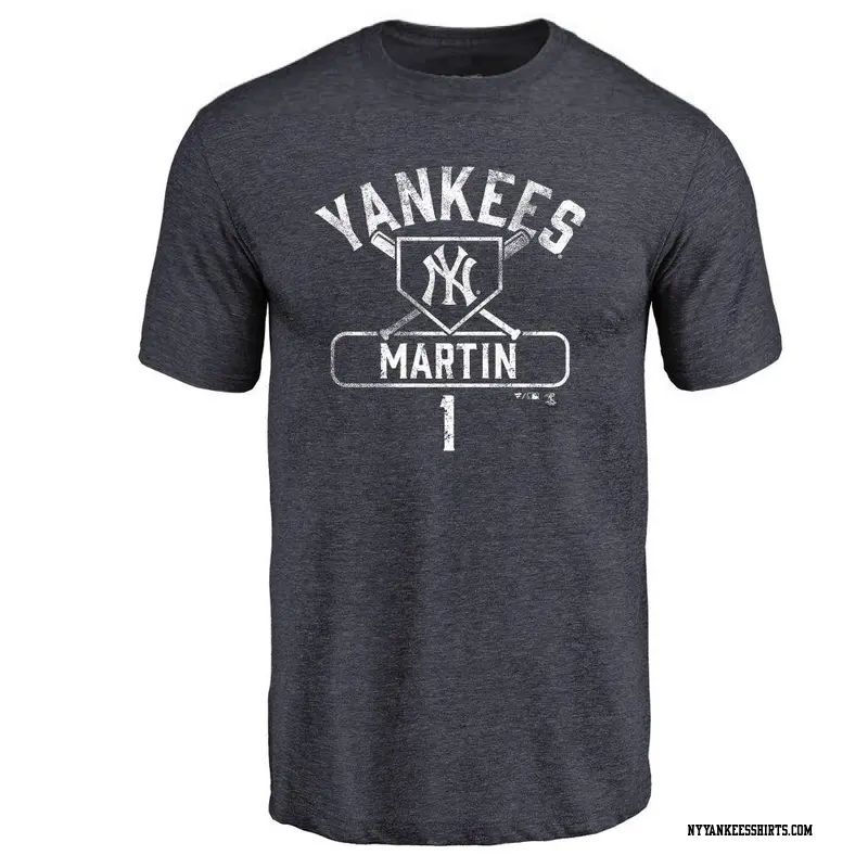 Men's New York Yankees ＃1 Billy Martin Navy Branded Base Runner T-Shirt