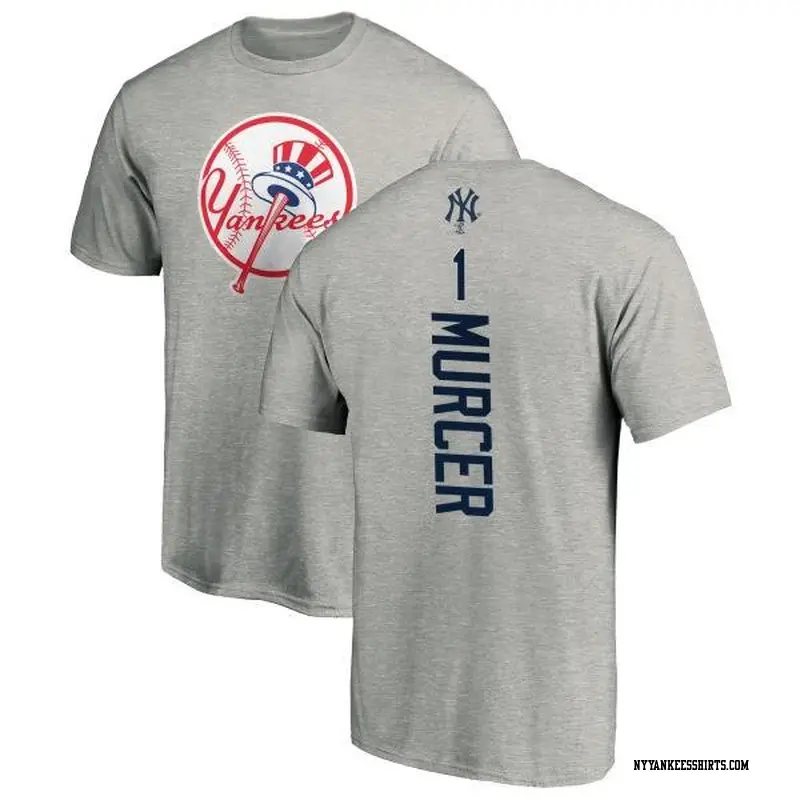 Men's New York Yankees ＃1 Bobby Murcer Ash Backer T-Shirt