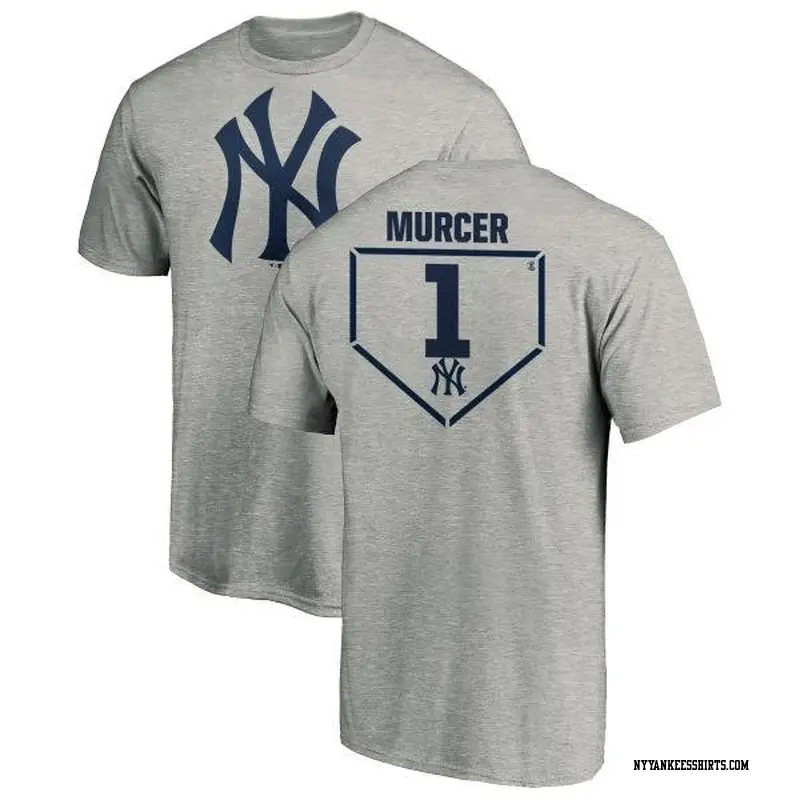 Men's New York Yankees ＃1 Bobby Murcer Gray Branded RBI T-Shirt Heathered