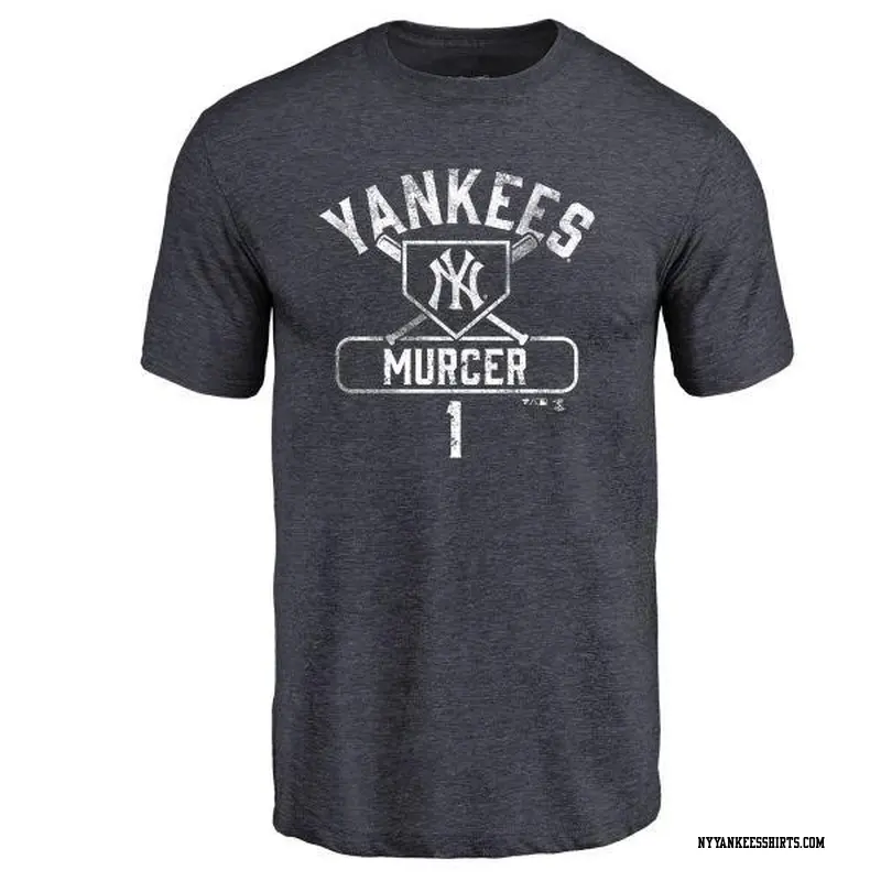 Men's New York Yankees ＃1 Bobby Murcer Navy Branded Base Runner T-Shirt