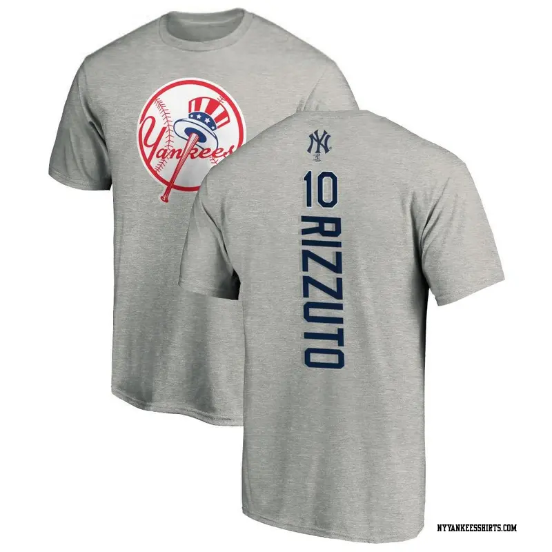 Men's New York Yankees ＃10 Phil Rizzuto Ash Backer T-Shirt