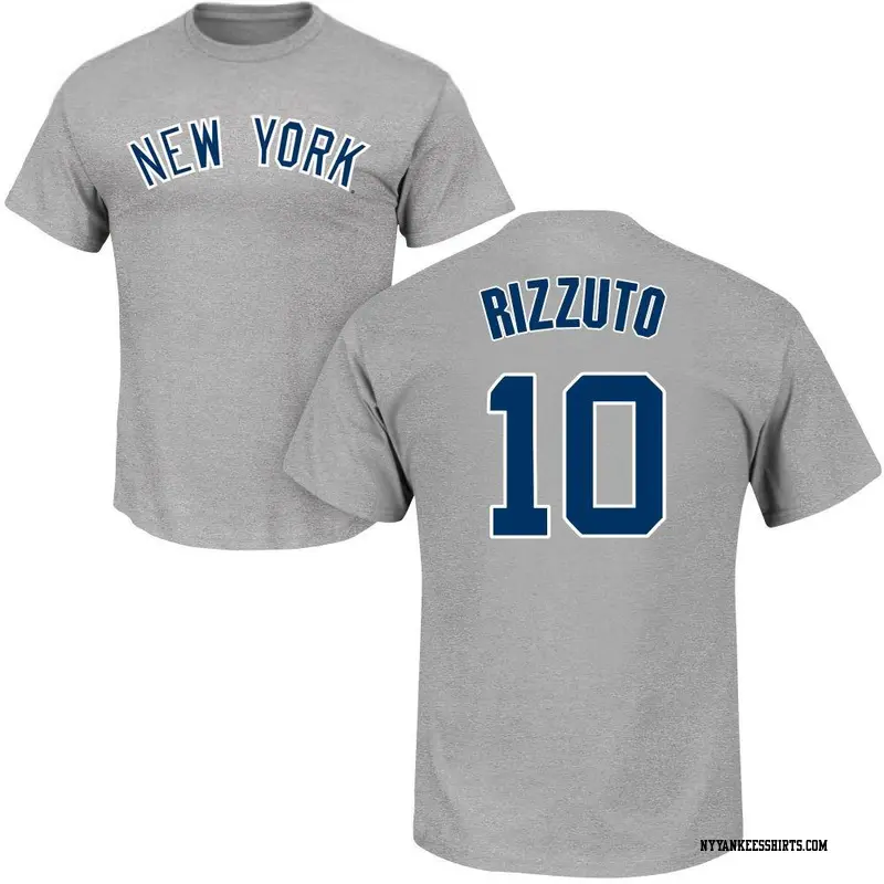 Men's New York Yankees ＃10 Phil Rizzuto Gray Roster Name & Number T-Shirt