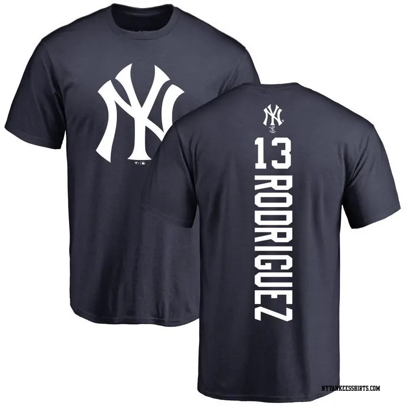 Men's New York Yankees ＃13 Alex Rodriguez Navy Backer T-Shirt