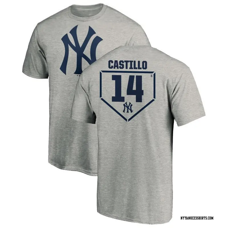 Men's New York Yankees ＃14 Jackson Castillo Gray RBI T-Shirt Heathered