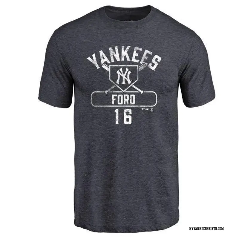 Men's New York Yankees ＃16 Whitey Ford White Branded y Ford Base Runner T-Shirt Navy