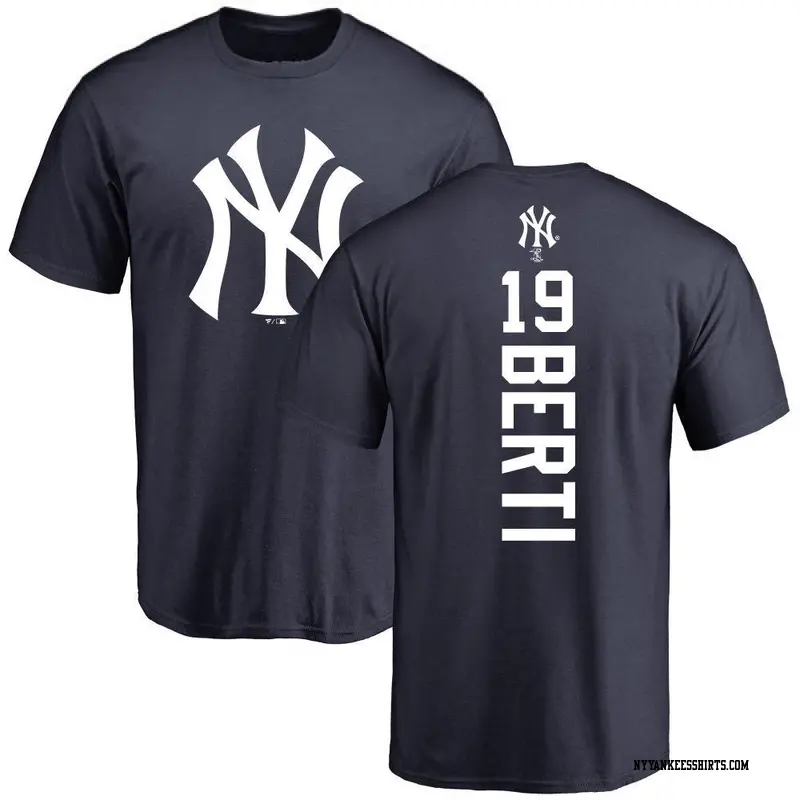 Men's New York Yankees ＃19 Jon Berti Navy Backer T-Shirt