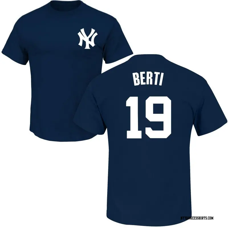 Men's New York Yankees ＃19 Jon Berti Navy Roster Name & Number T-Shirt