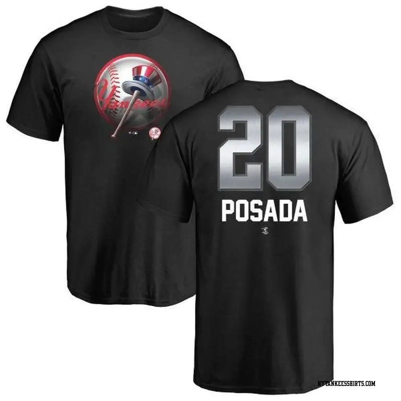 Men's New York Yankees ＃20 Jorge Posada Black Branded Midnight Mascot T-Shirt