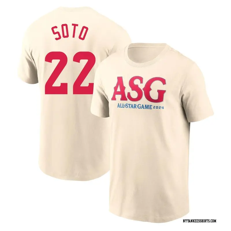 Men's New York Yankees ＃22 Juan Soto Cream 2024 All-Star Collection Legend T-Shirt