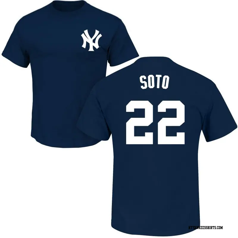 Men's New York Yankees ＃22 Juan Soto Navy Roster Name & Number T-Shirt