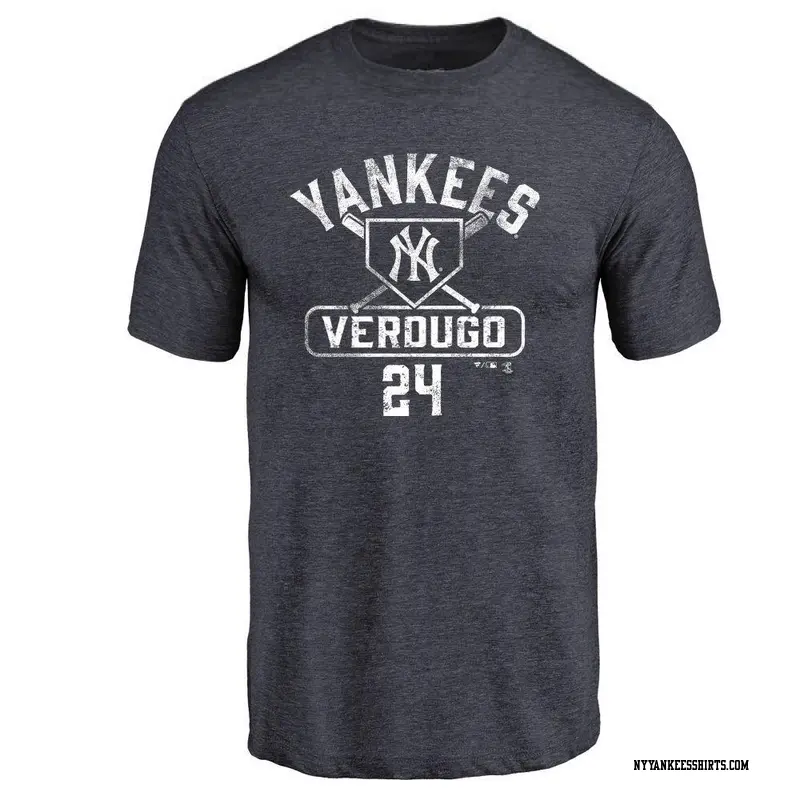 Men's New York Yankees ＃24 Alex Verdugo Navy Base Runner T-Shirt