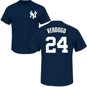 Men's New York Yankees ＃24 Alex Verdugo Navy Roster Name & Number T-Shirt