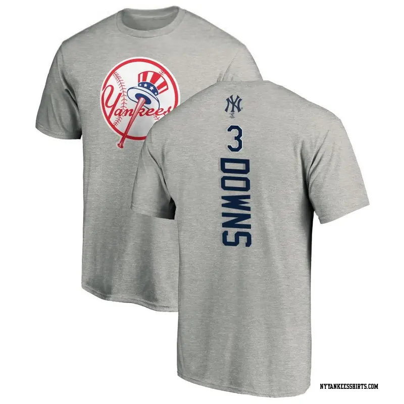 Men's New York Yankees ＃3 Jeter Downs Ash Backer T-Shirt