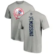 Men's New York Yankees ＃35 Mike Mussina Ash Backer T-Shirt