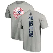 Men's New York Yankees ＃40 Yedrinson Aguilera Ash Backer T-Shirt