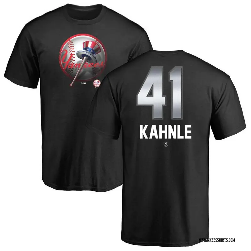 Men's New York Yankees ＃41 Tommy Kahnle Black Branded Midnight Mascot T-Shirt