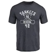 Men's New York Yankees ＃42 Mariano Rivera Navy Base Runner T-Shirt