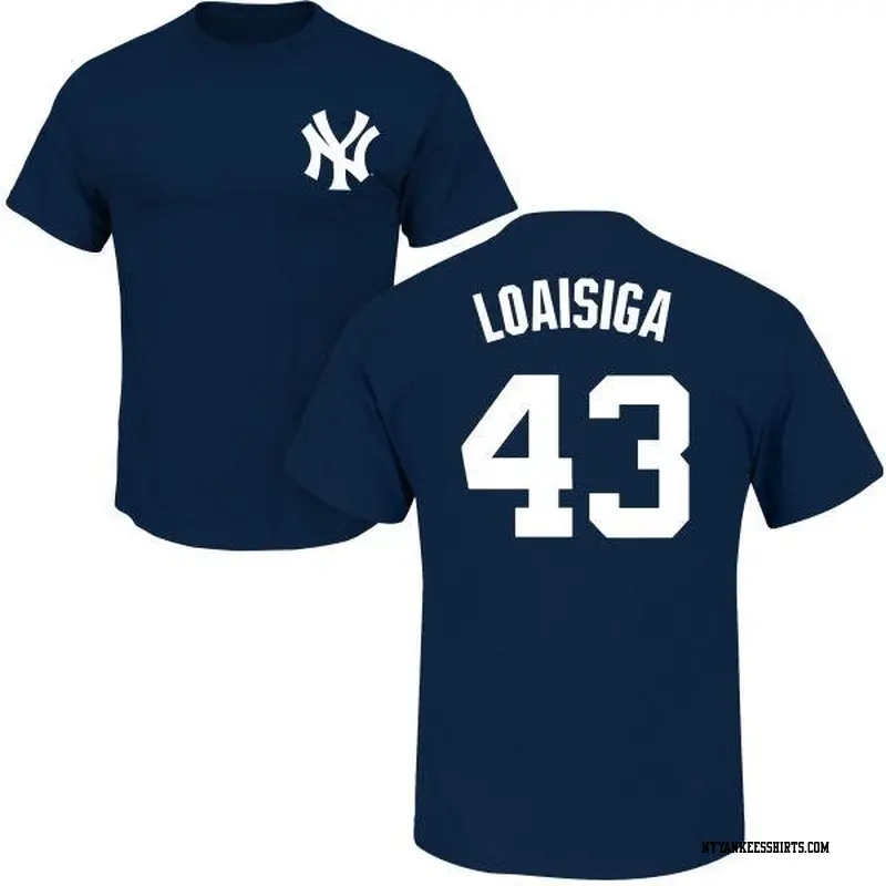 Men's New York Yankees ＃43 Jonathan Loaisiga Navy Roster Name & Number T-Shirt