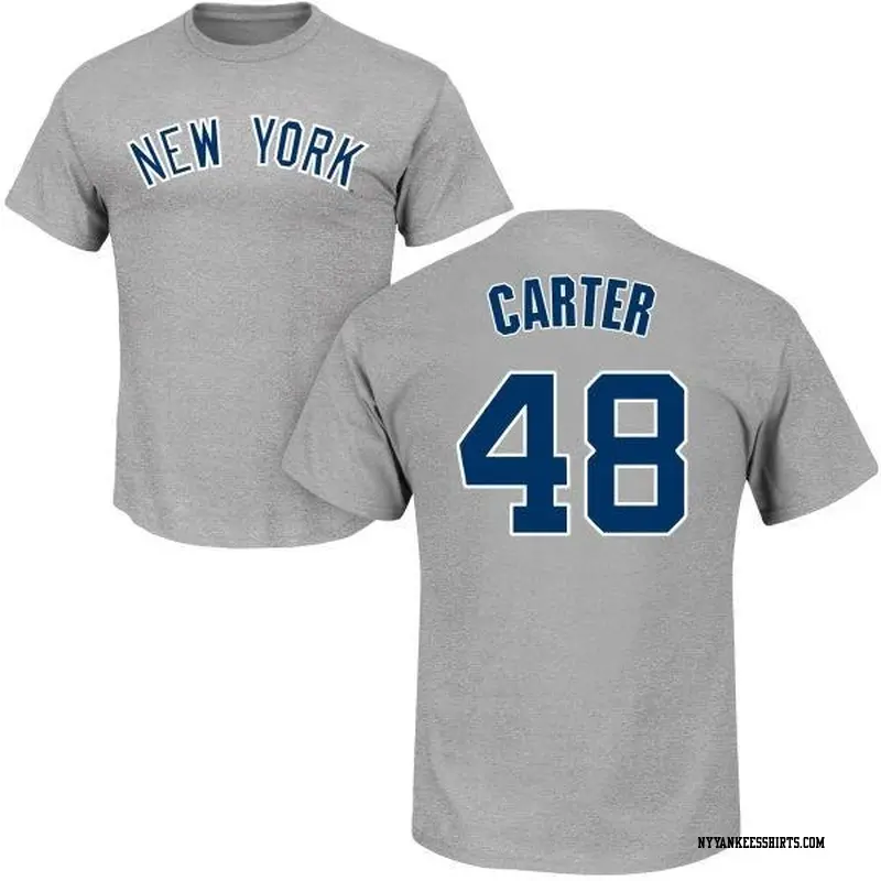 Men's New York Yankees ＃48 Chris Carter Gray Roster Name & Number T-Shirt