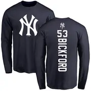 Men's New York Yankees ＃53 Phil Bickford Navy Backer Long Sleeve T-Shirt