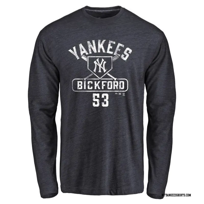 Men's New York Yankees ＃53 Phil Bickford Navy Base Runner Long Sleeve T-Shirt