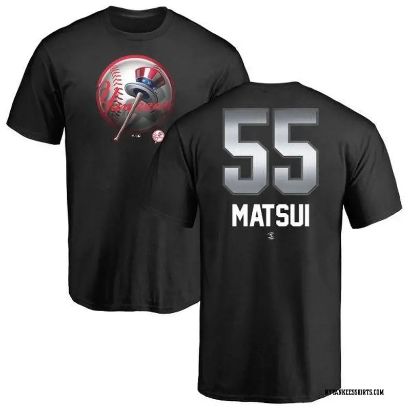 Men's New York Yankees ＃55 Hideki Matsui Black Branded Midnight Mascot T-Shirt