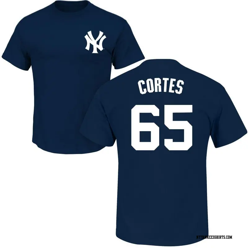 Men's New York Yankees ＃65 Nestor Cortes Navy Roster Name & Number T-Shirt