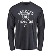 Men's New York Yankees ＃71 Ian Hamilton Navy Branded Base Runner Long Sleeve T-Shirt