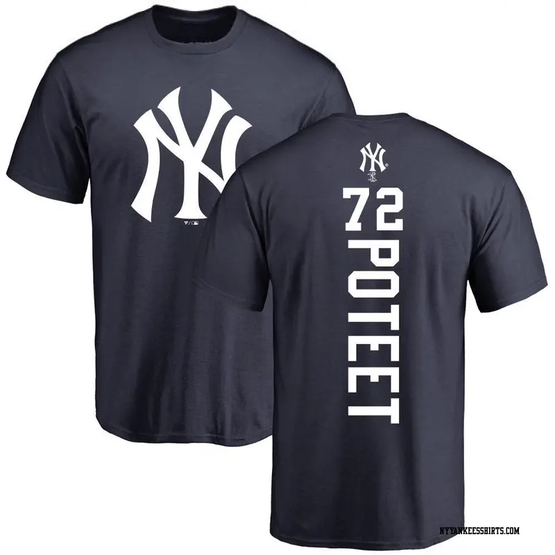 Men's New York Yankees ＃72 Cody Poteet Navy Backer T-Shirt