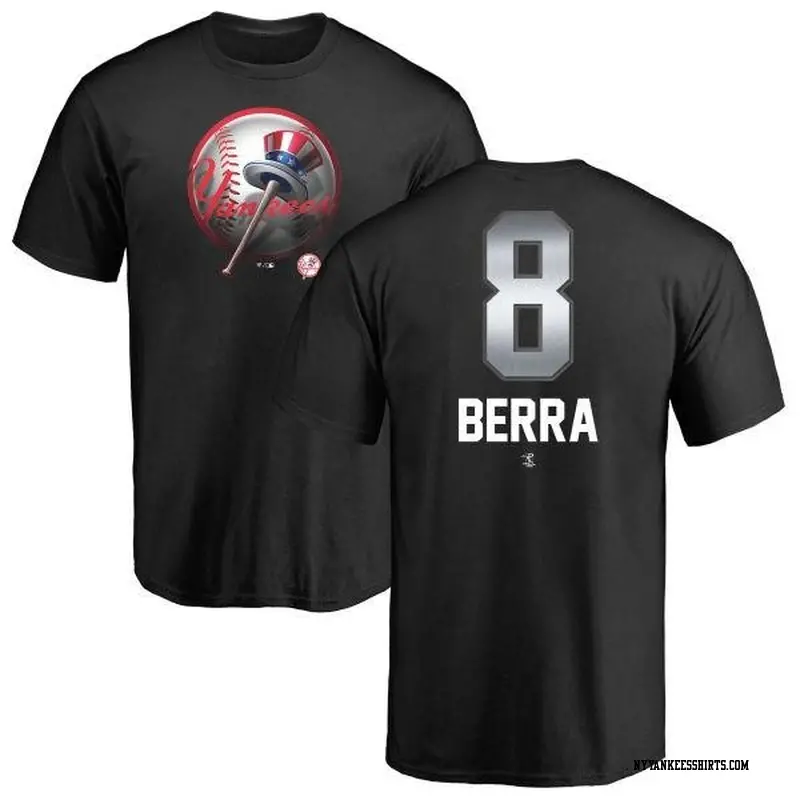 Men's New York Yankees ＃8 Yogi Berra Black Branded Midnight Mascot T-Shirt