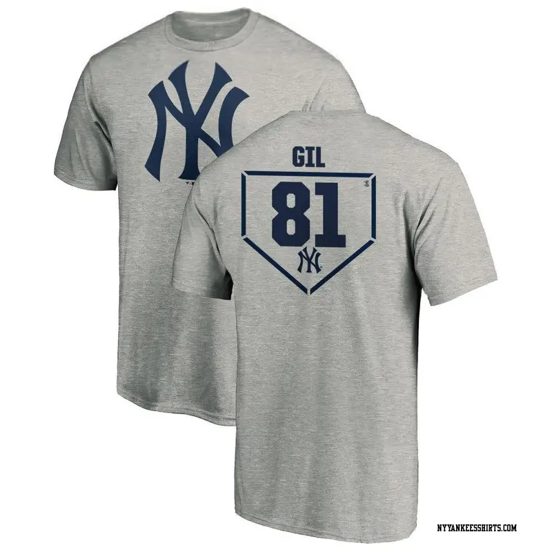 Men's New York Yankees ＃81 Luis Gil Gray Branded RBI T-Shirt Heathered