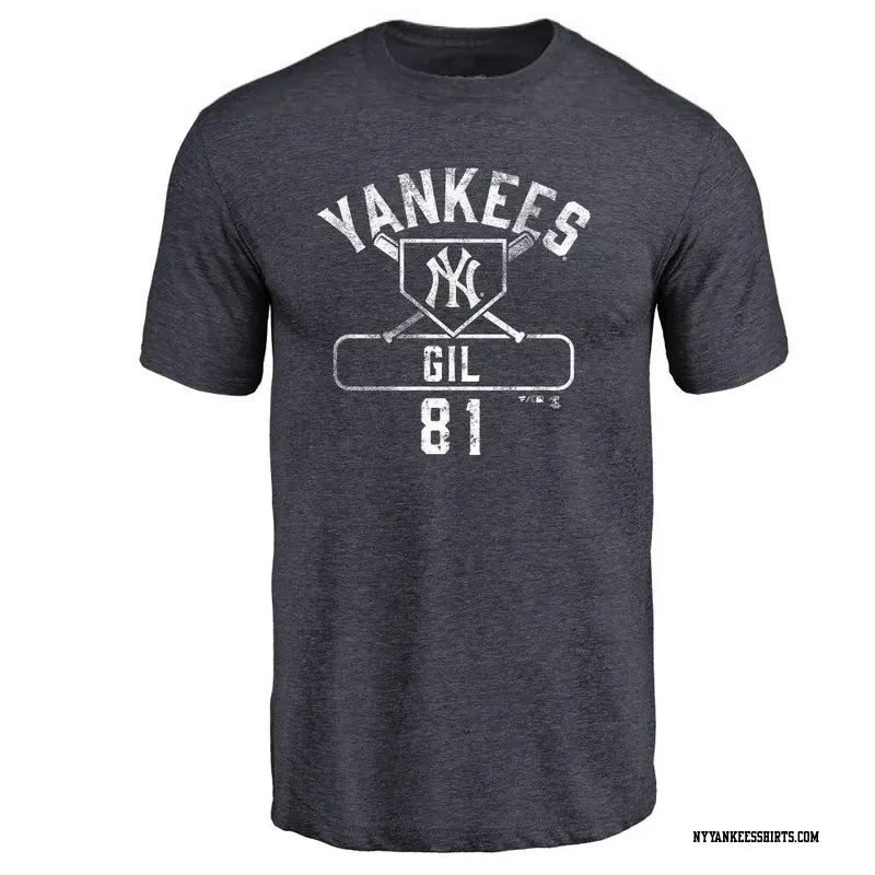 Men's New York Yankees ＃81 Luis Gil Navy Branded Base Runner T-Shirt