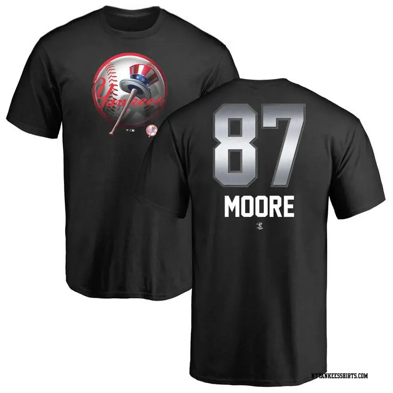 Men's New York Yankees ＃87 McKinley Moore Black Midnight Mascot T-Shirt