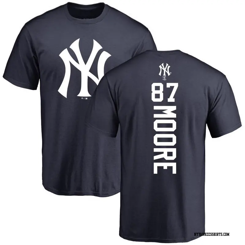 Men's New York Yankees ＃87 McKinley Moore Navy Backer T-Shirt