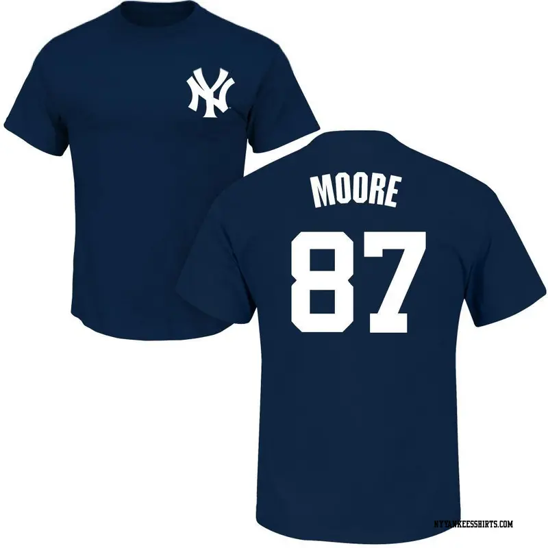 Men's New York Yankees ＃87 McKinley Moore Navy Roster Name & Number T-Shirt