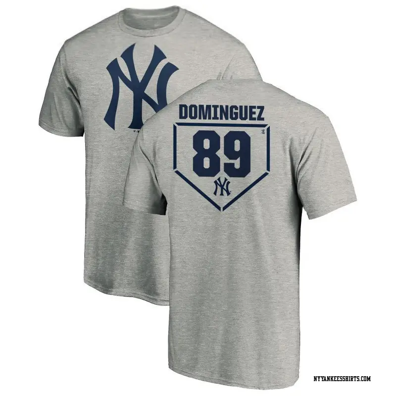 Men's New York Yankees ＃89 Jasson Dominguez Gray RBI T-Shirt Heathered