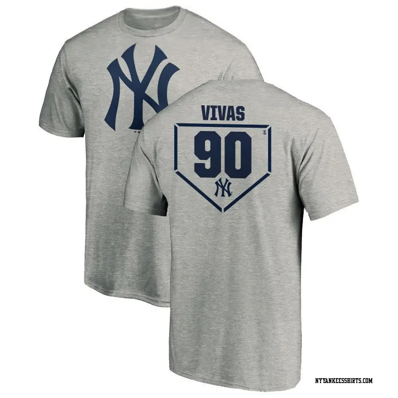 Men's New York Yankees ＃90 Jorbit Vivas Gray RBI T-Shirt Heathered