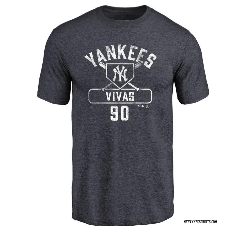 Men's New York Yankees ＃90 Jorbit Vivas Navy Base Runner T-Shirt