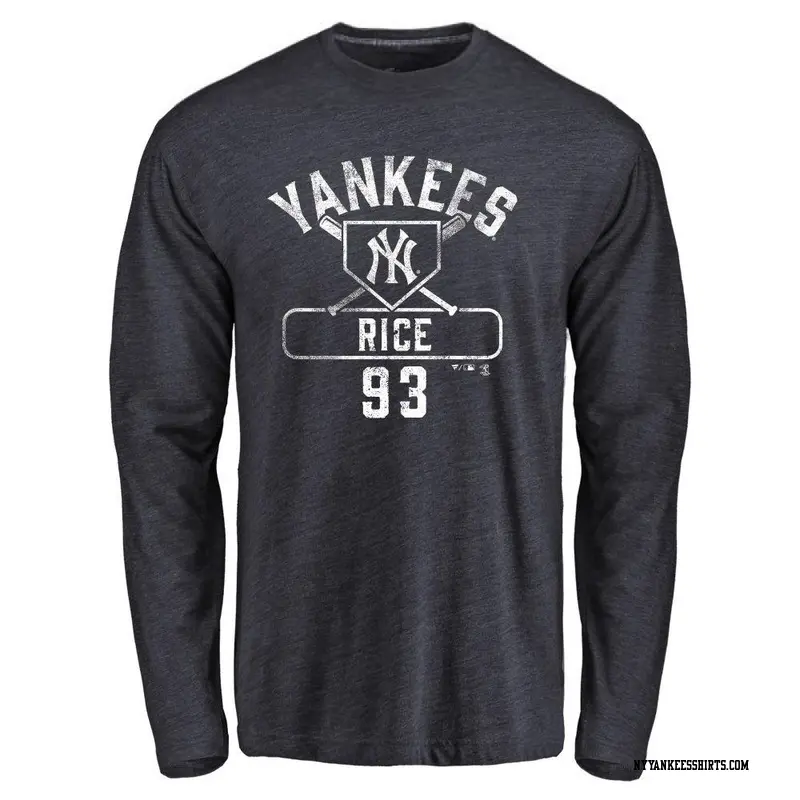 Men's New York Yankees ＃93 Ben Rice Navy Base Runner Long Sleeve T-Shirt