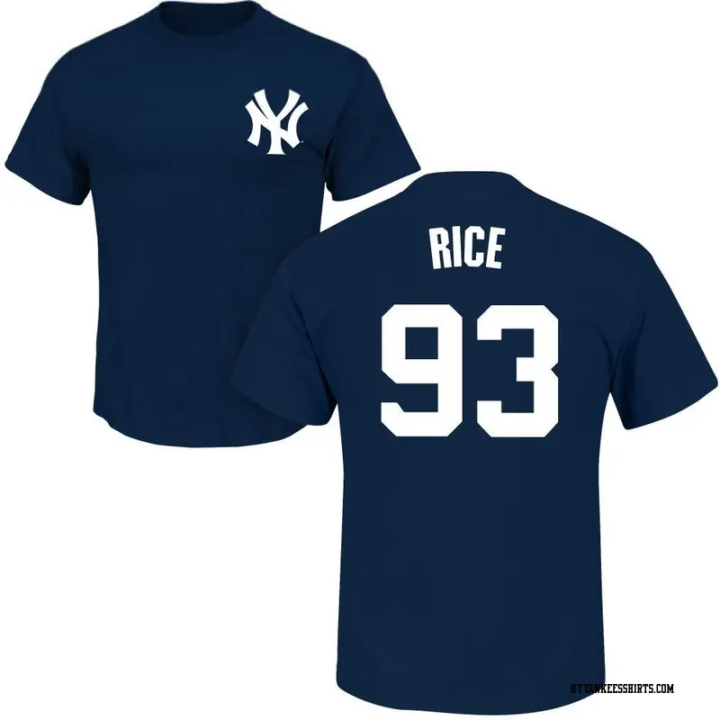 Men's New York Yankees ＃93 Ben Rice Navy Roster Name & Number T-Shirt