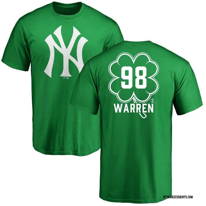 Men's New York Yankees ＃98 Will Warren Green Dubliner Name & Number T-Shirt Kelly