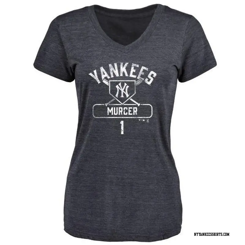 Women's New York Yankees ＃1 Bobby Murcer Navy Branded Base Runner T-Shirt