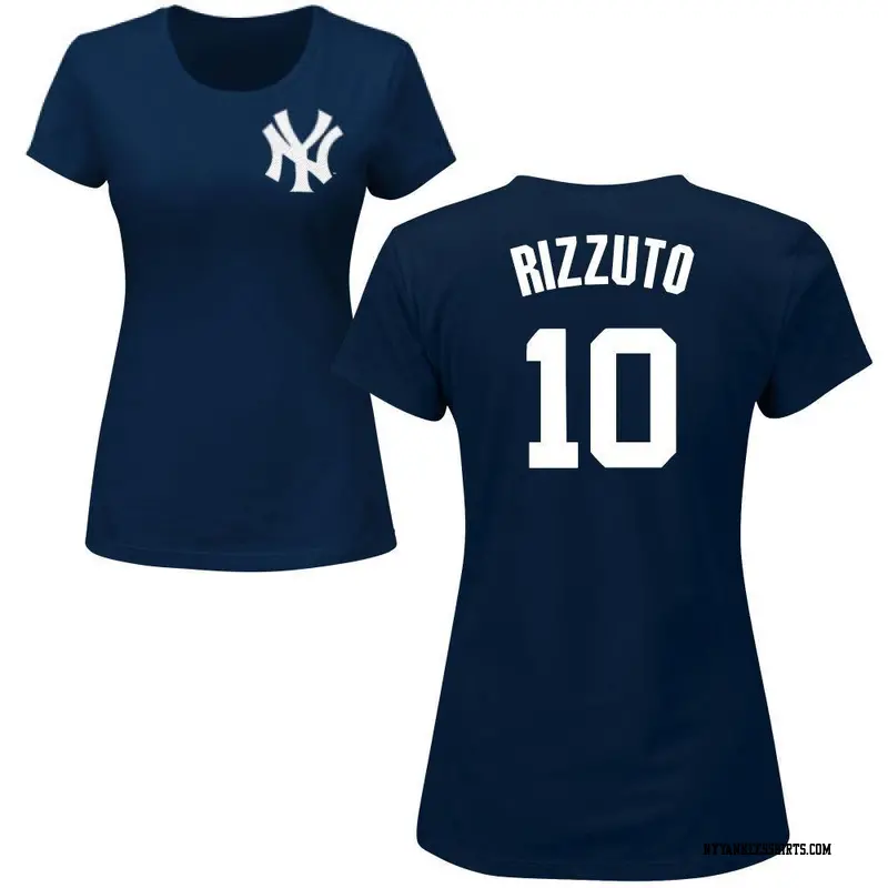 Women's New York Yankees ＃10 Phil Rizzuto Navy Roster Name & Number T-Shirt