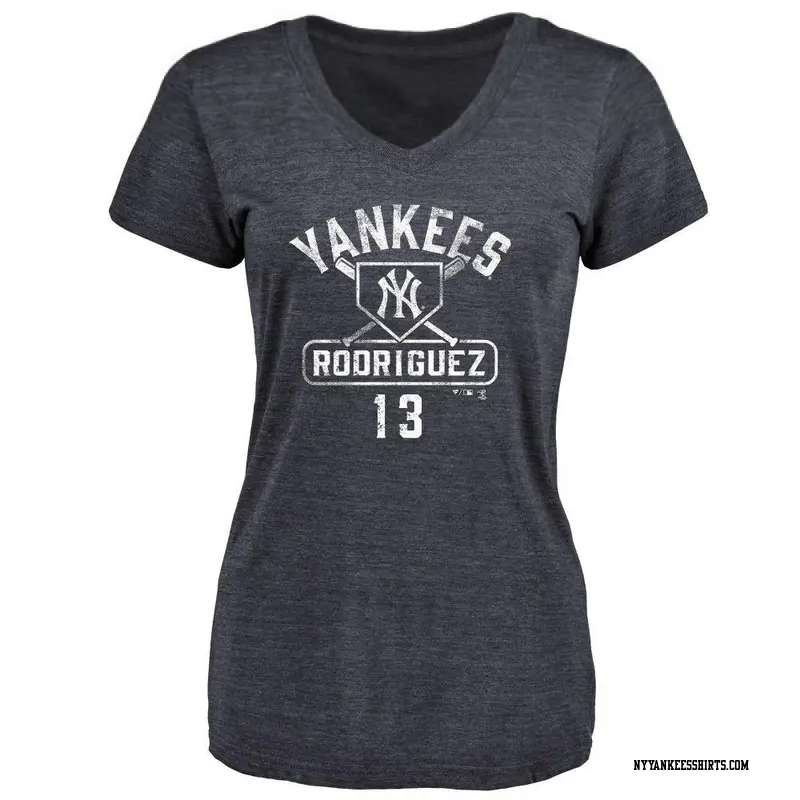 Women's New York Yankees ＃13 Alex Rodriguez Navy Base Runner T-Shirt