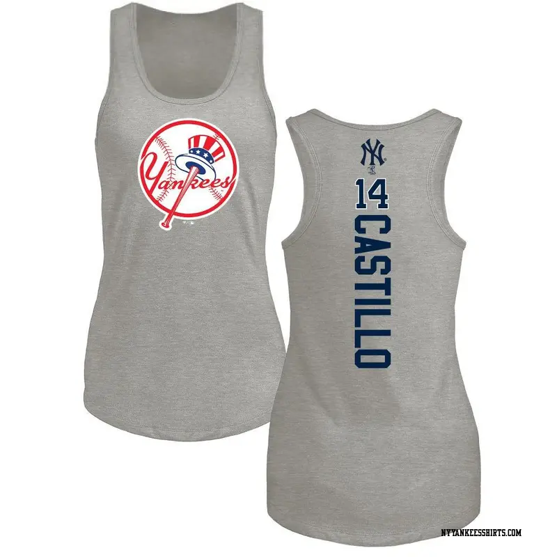 Women's New York Yankees ＃14 Jackson Castillo Ash Backer Tank Top